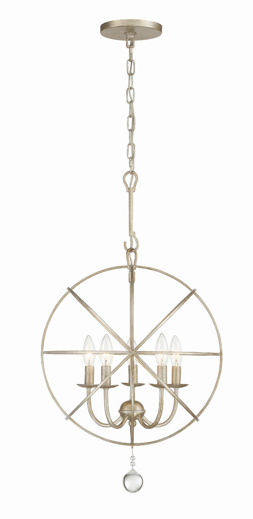 Crystorama Crystorama Solaris 5 Light Olde Silver Mini Chandelier