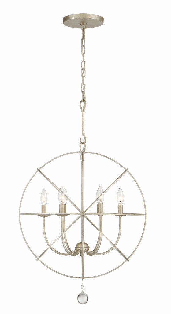 Crystorama Crystorama Solaris 6 Light Olde Silver Sphere Chandelier