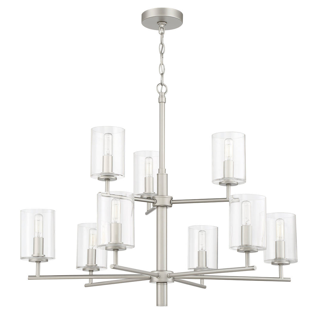 Hailie 9 Light Chandelier in Satin Nickel CRAFTMADE