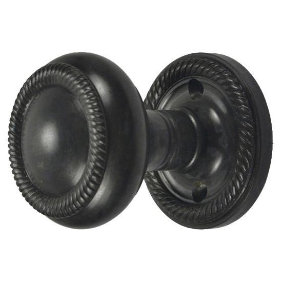 Georgian Roped Rosette Door Set with Georgian Roped Door Knobs (Several Finishes Available) COPPER MOUNTAIN HARDWARE