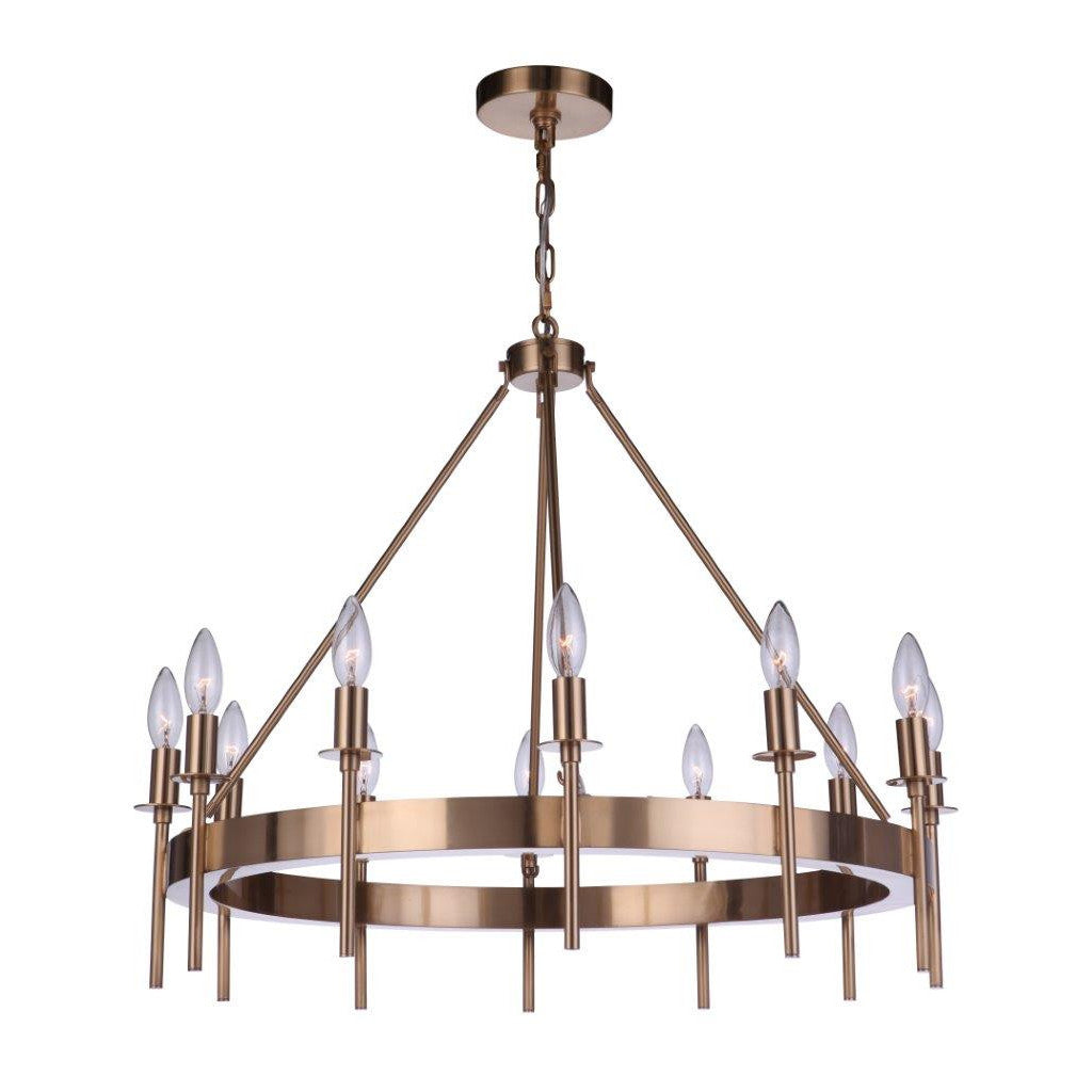 Larrson 12 Light Chandelier in Satin Brass CRAFTMADE