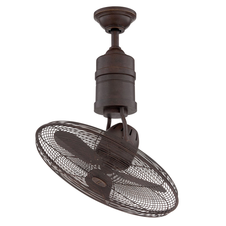 18" Bellows III Indoor/Outdoor (Damp) in Aged Bronze Textured w/ Aged Bronze Blades CRAFTMADE