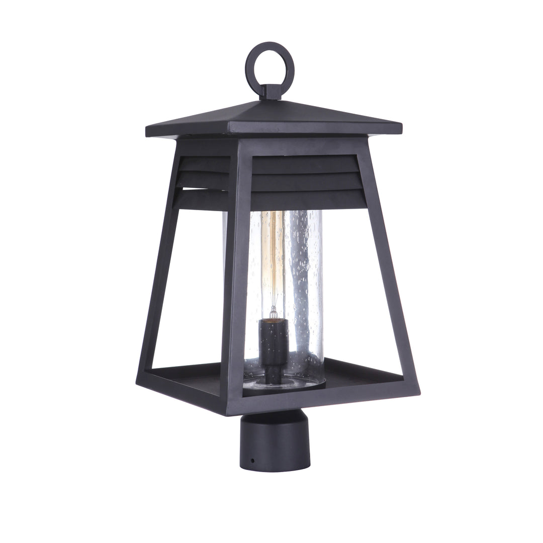 Becca 1 Light Large Outdoor Post Mount in Texture Black CRAFTMADE