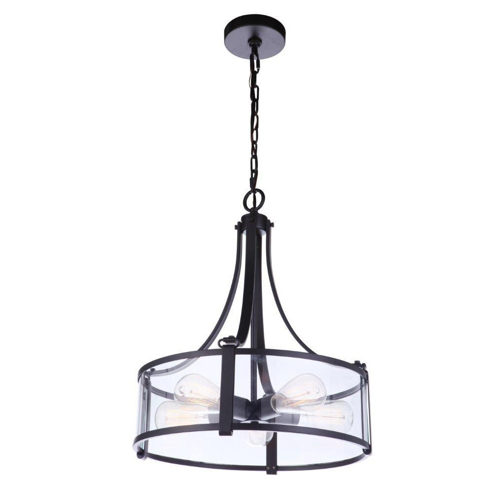 Elliot 5 Light Pendant in Flat Black CRAFTMADE