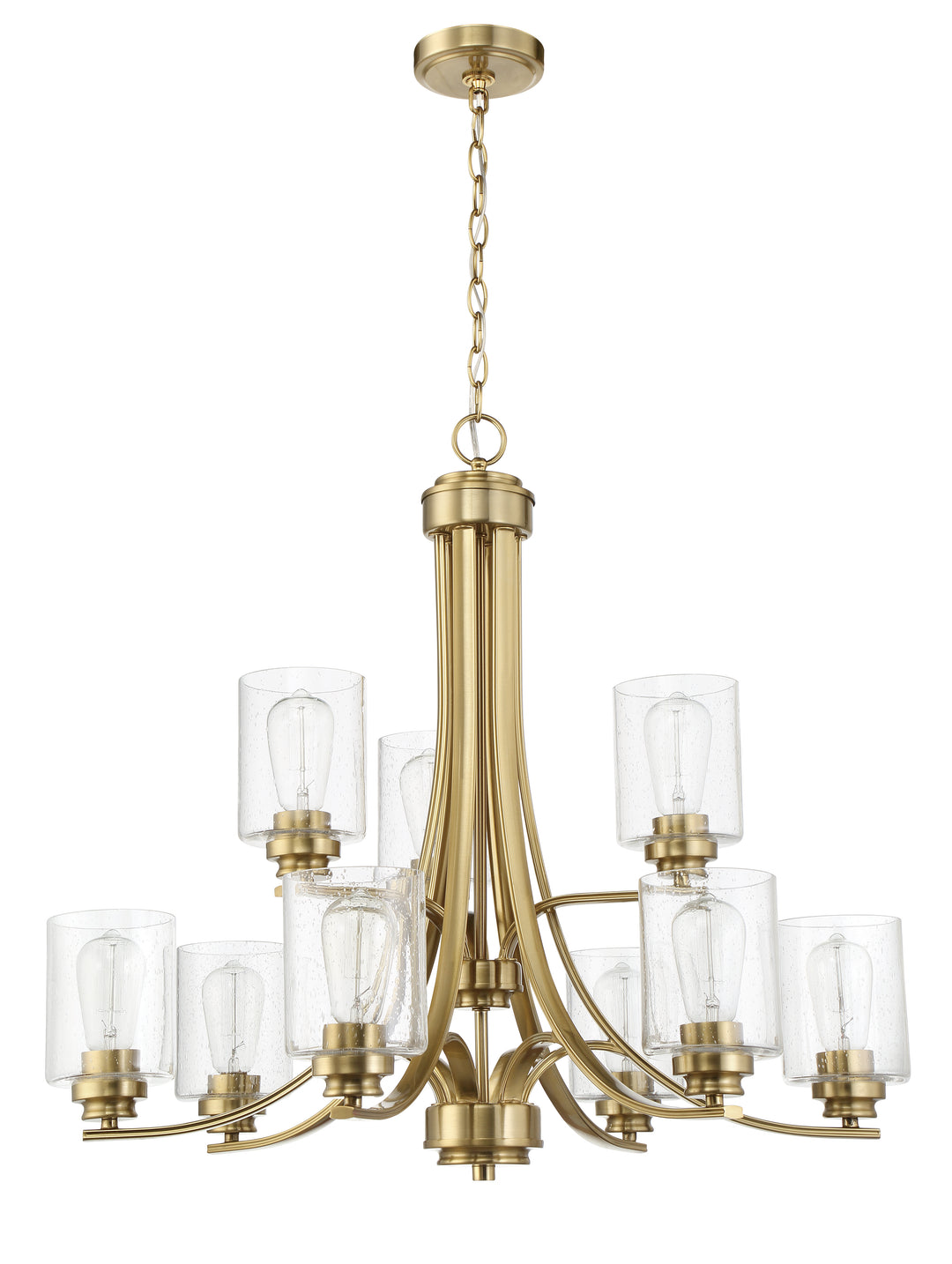 Bolden 9 Light Chandelier in Satin Brass CRAFTMADE