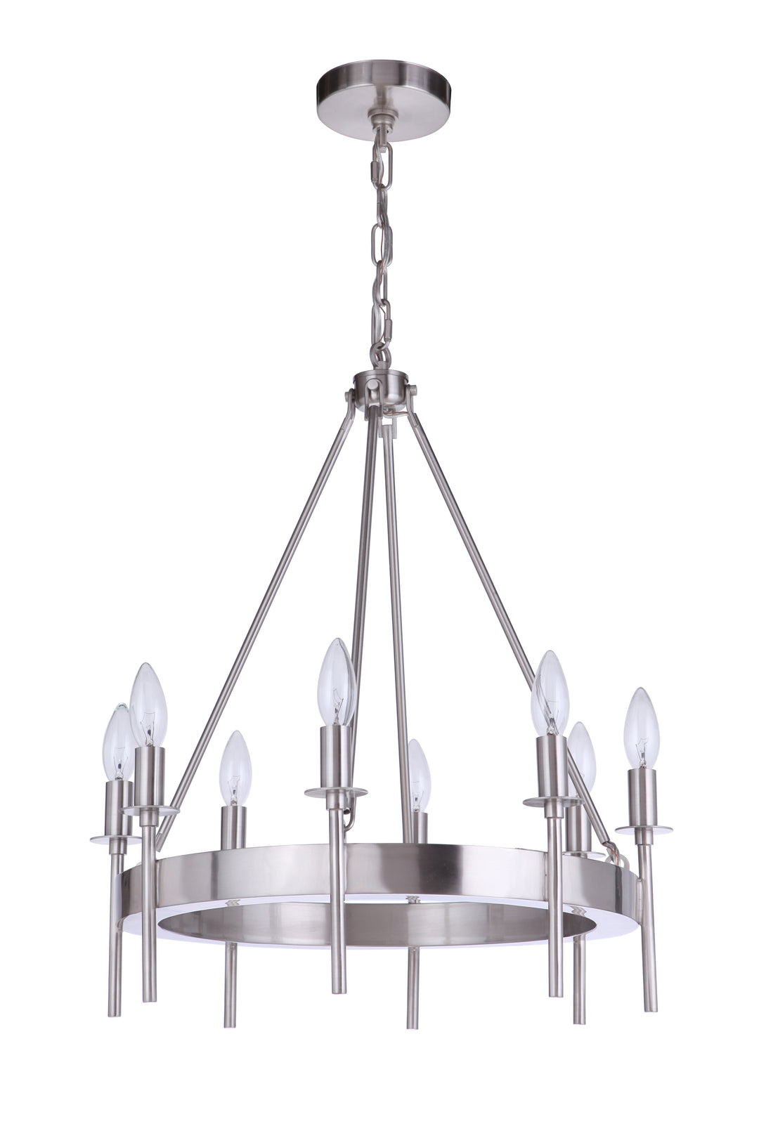 Larrson 8 Light Chandelier in Brushed Polished Nickel CRAFTMADE