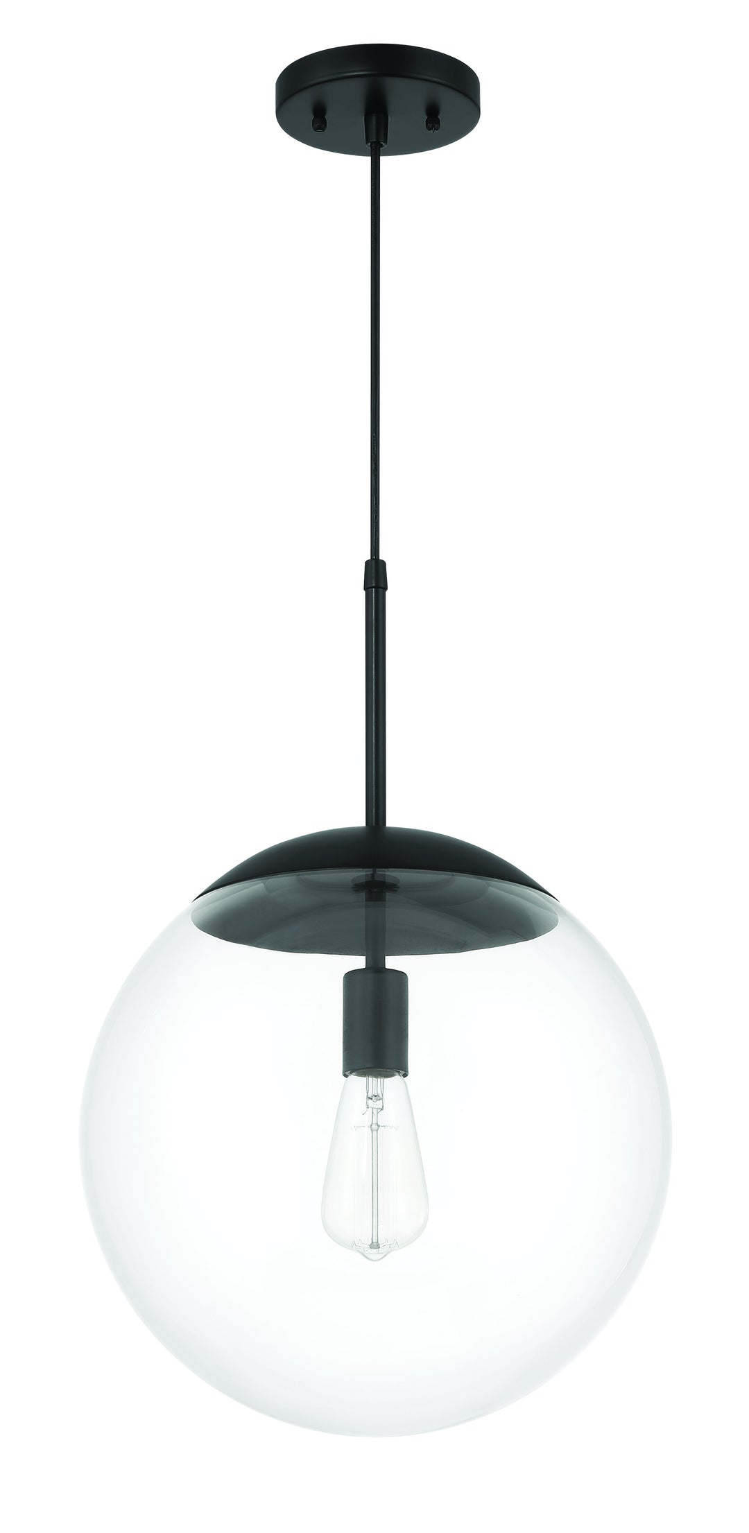 Gaze 14" 1 Light Round Pendant in Flat Black CRAFTMADE