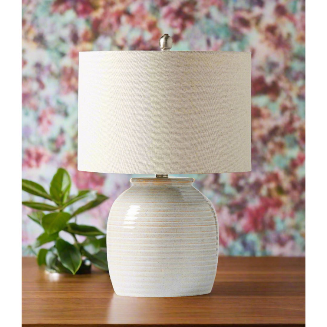 Elegant 21-Inch Single Light Table Lamp with White Ceramic Base CRAFTMADE