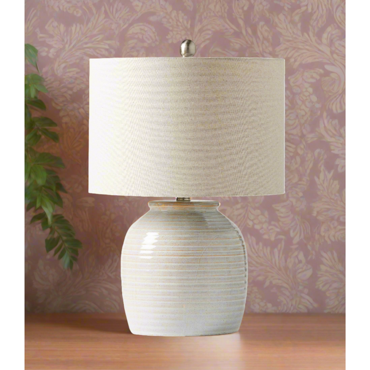 Elegant 21-Inch Single Light Table Lamp with White Ceramic Base CRAFTMADE