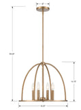 Crystorama Crystorama Abbott 4 Light Vibrant Gold Chandelier