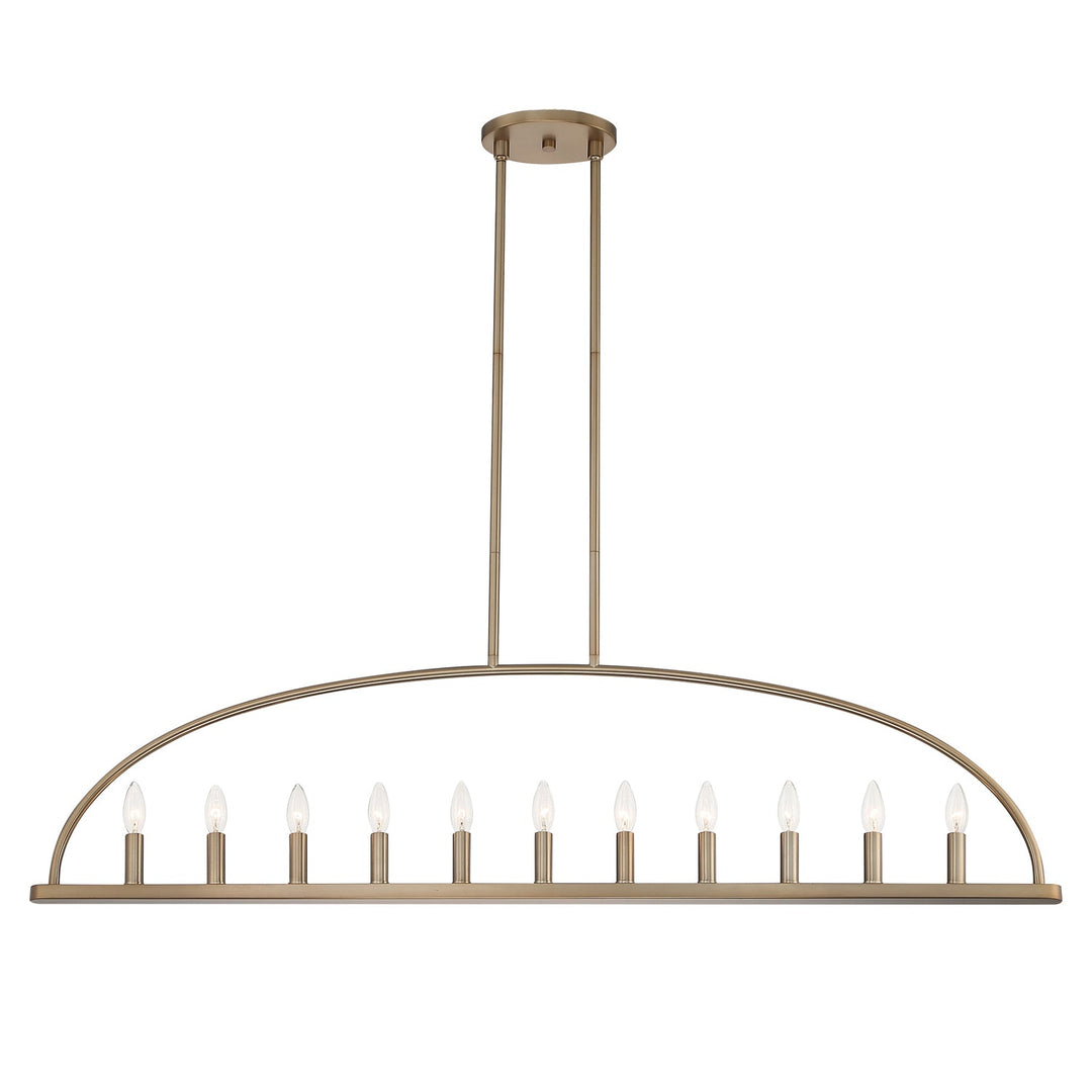 Crystorama Crystorama Abbott 11 Light Vibrant Gold Linear Chandelier
