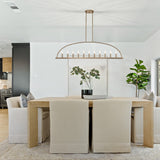 Crystorama Crystorama Abbott 11 Light Vibrant Gold Linear Chandelier
