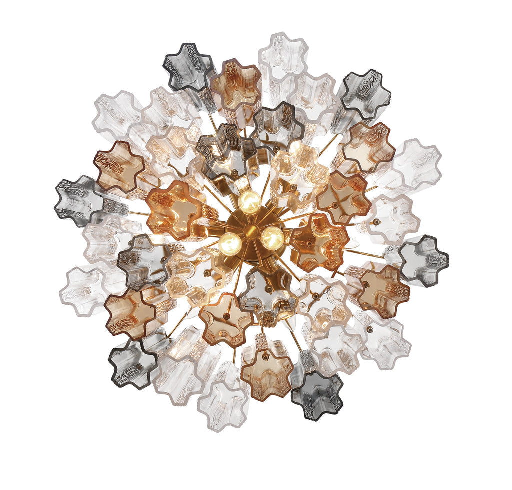 Crystorama Crystorama Addis 9 Light Aged Brass Chandelier