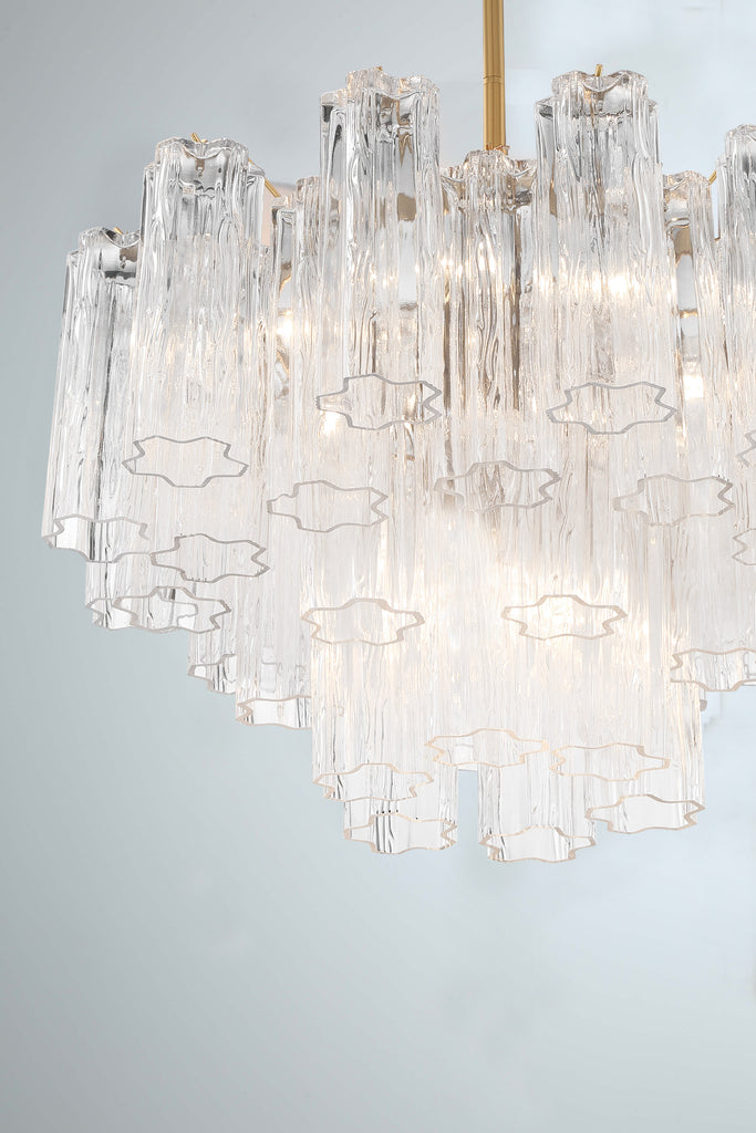 Crystorama Crystorama Addis 9 Light Aged Brass Chandelier