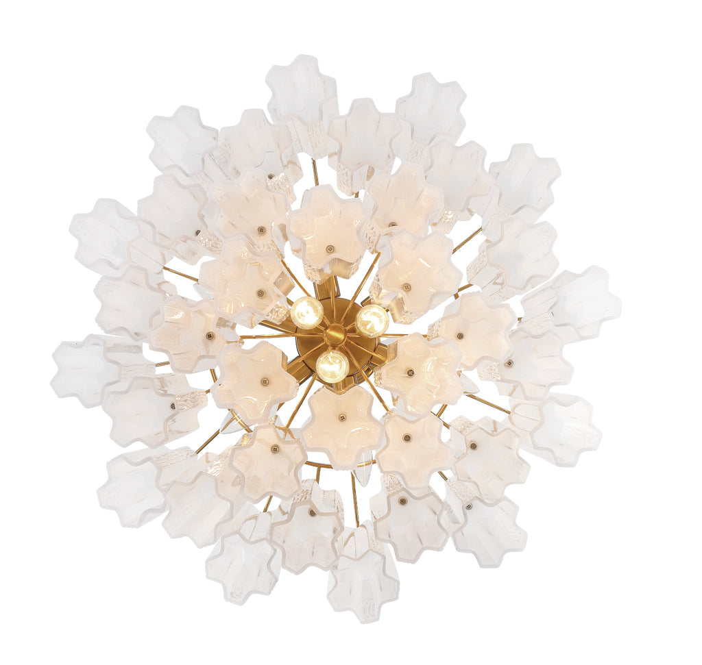 Crystorama Crystorama Addis 9 Light Aged Brass Chandelier