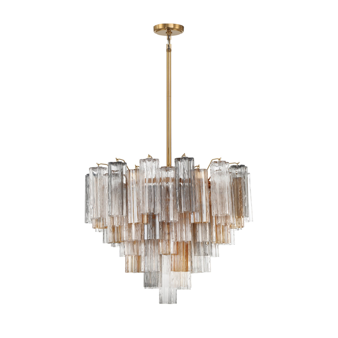 Crystorama Crystorama Addis 12 Light Aged Brass Chandelier