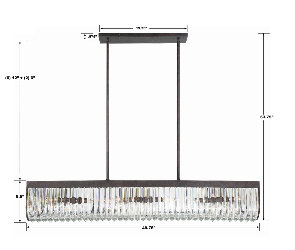 Crystorama Crystorama Alister 6 Light Charcoal Bronze Chandelier