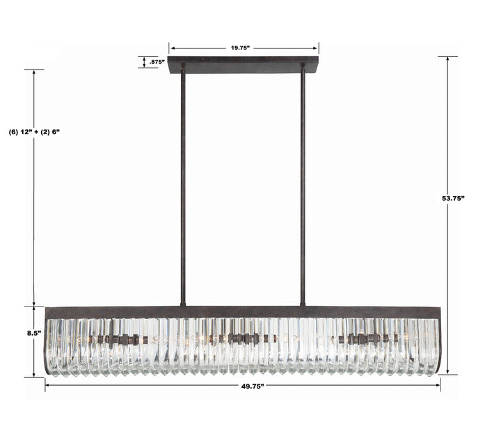 Crystorama Crystorama Alister 6 Light Charcoal Bronze Chandelier