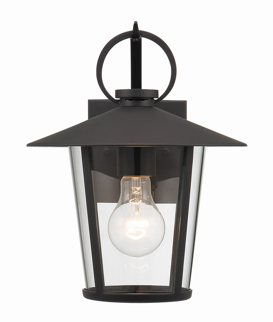 Andover 1 Light Matte Black Outdoor Sconce Crystorama