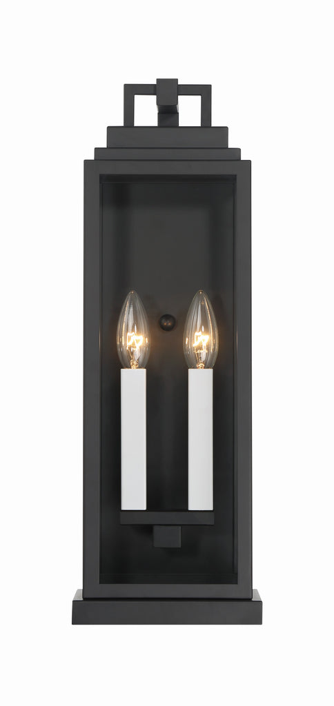 Crystorama Crystorama Aspen 2 Light Matte Black Outdoor Sconce