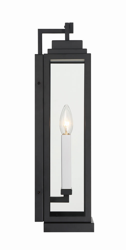 Aspen 2 Light Matte Black Outdoor Sconce Crystorama