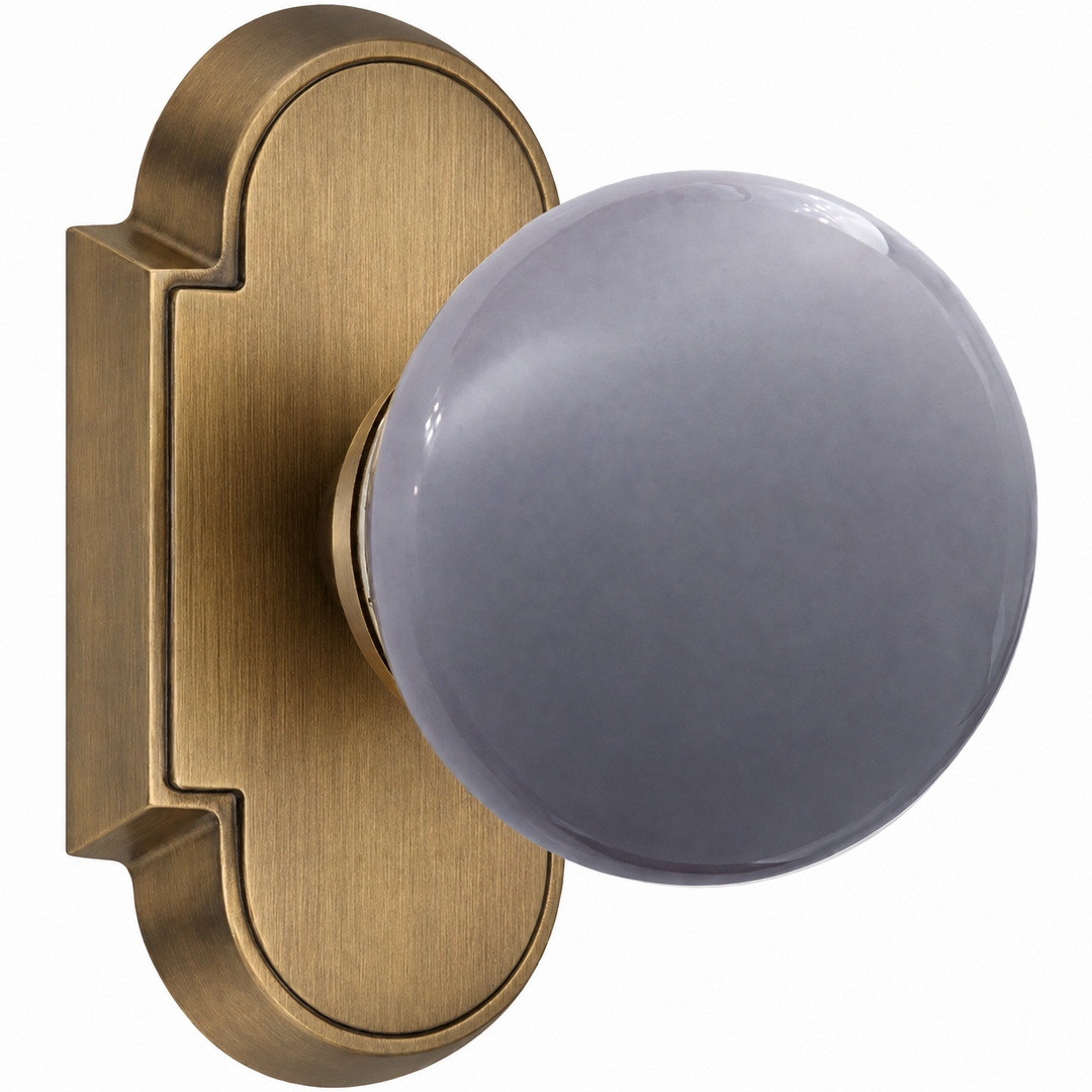 Magnifique® Arched Door Set with Gray Porcelain Knobs (Several Finishes Available)