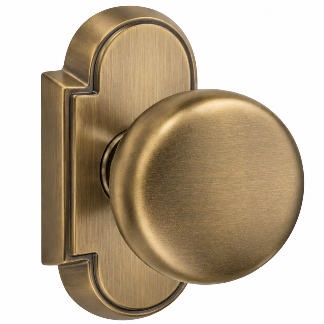 Magnifique® Arched Door Set with Brass Round Knobs (Several Finishes Available)