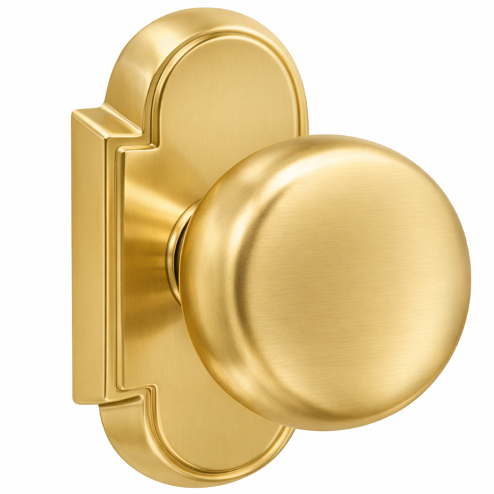 Magnifique® Arched Door Set with Brass Round Knobs (Several Finishes Available)