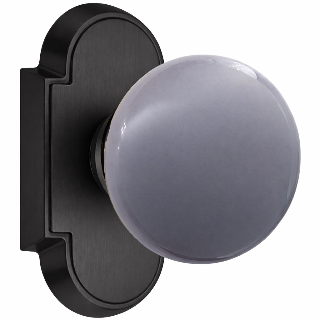 Magnifique® Arched Door Set with Gray Porcelain Knobs (Several Finishes Available)