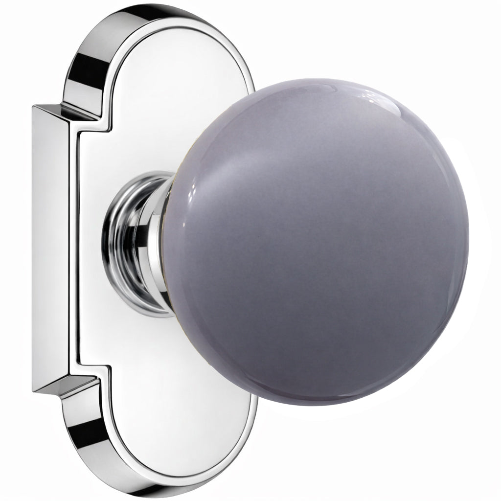 Magnifique® Arched Door Set with Gray Porcelain Knobs (Several Finishes Available)