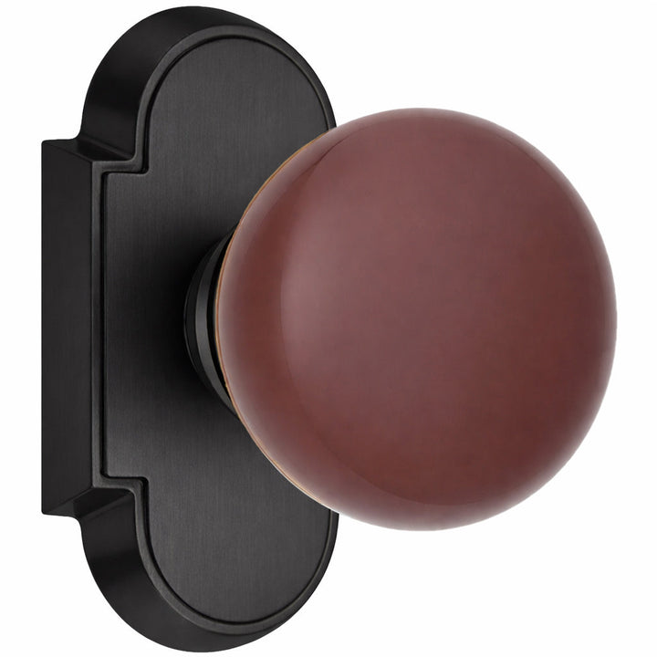 Magnifique® Arched Door Set with Brown Porcelain Knobs (Several Finishes Available)