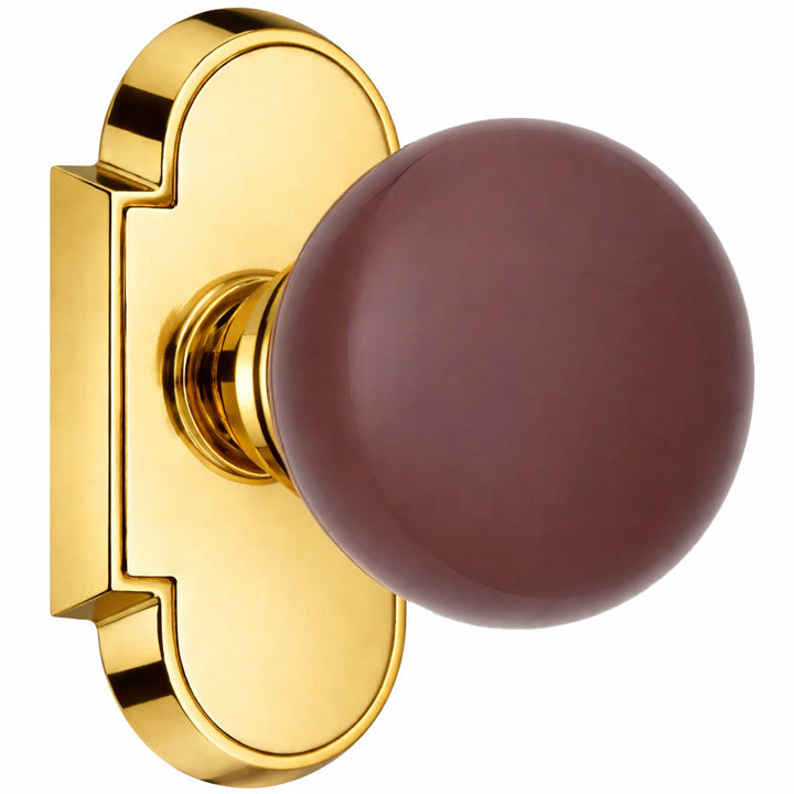 Magnifique® Arched Door Set with Brown Porcelain Knobs (Several Finishes Available)