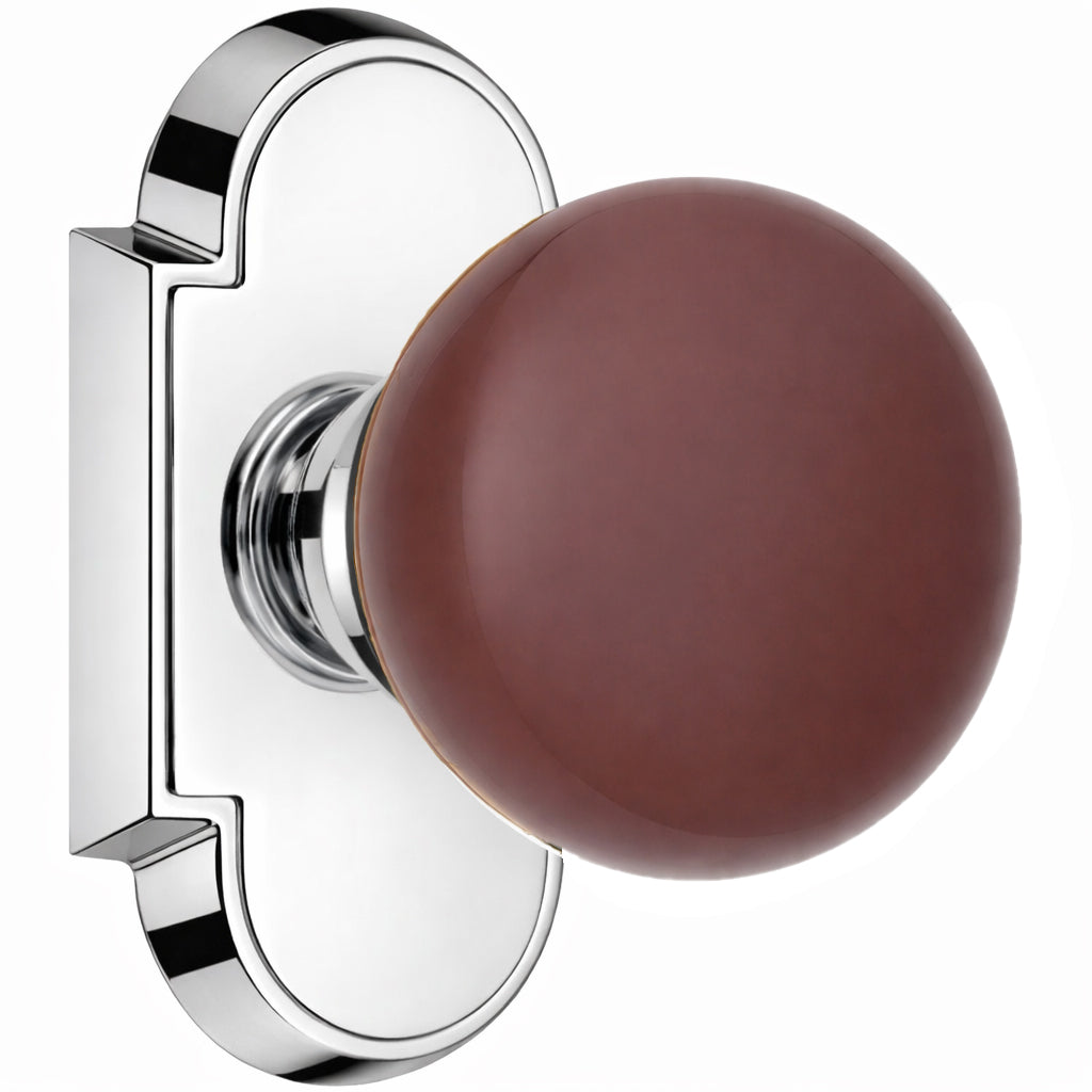 Magnifique® Arched Door Set with Brown Porcelain Knobs (Several Finishes Available)