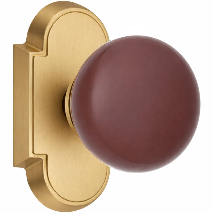 Magnifique® Arched Door Set with Brown Porcelain Knobs (Several Finishes Available)