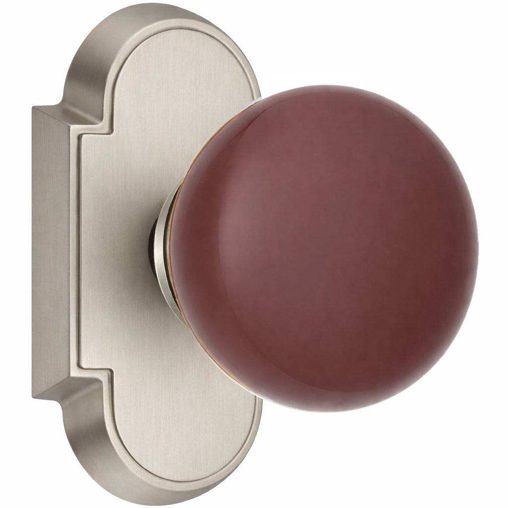 Magnifique® Arched Door Set with Brown Porcelain Knobs (Several Finishes Available)