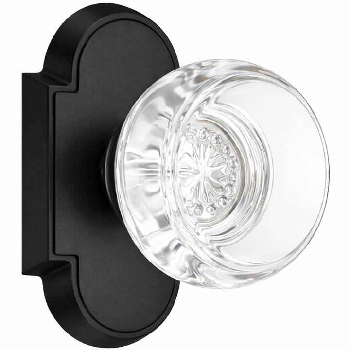 Magnifique® Arched Door Set with Round Crystal Knobs (Several Finishes Available)