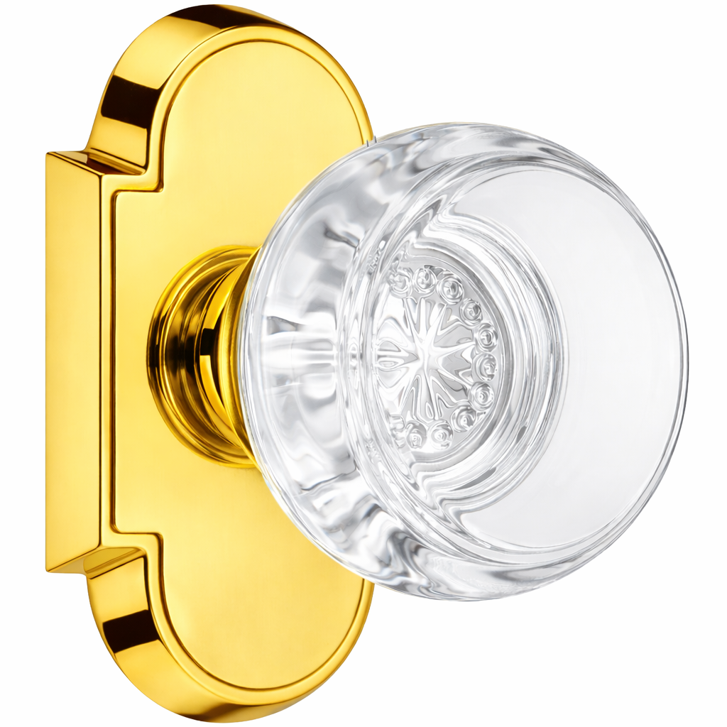 Magnifique® Arched Door Set with Round Crystal Knobs (Several Finishes Available)