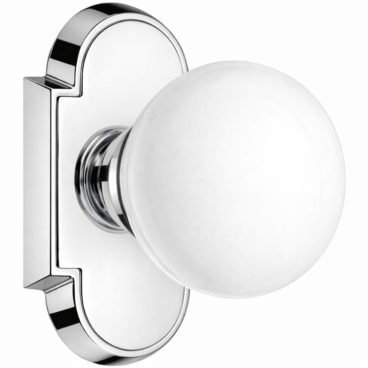 Magnifique® Arched Door Set with White Porcelain Knobs (Several Finishes Available)