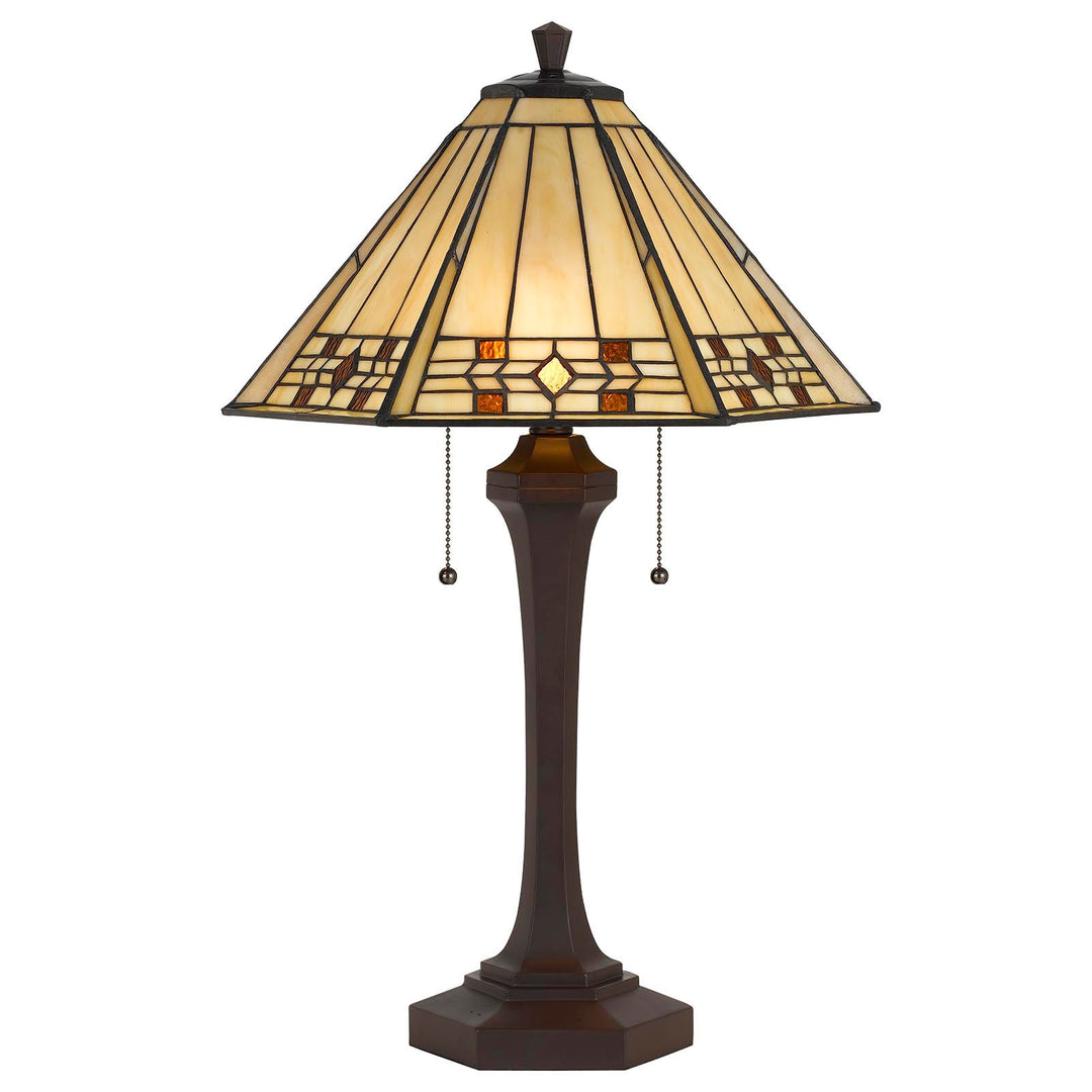 60W X 2 TIFFANY TABLE LAMP Cal Lighting