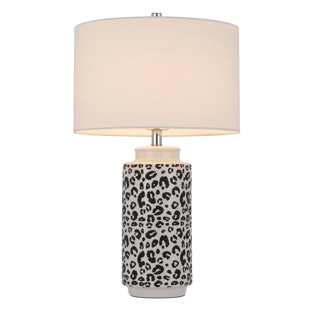 EXETER CERAMIC TABLE LAMP WITH HARDBACK DRUM SHADE Cal Lighting