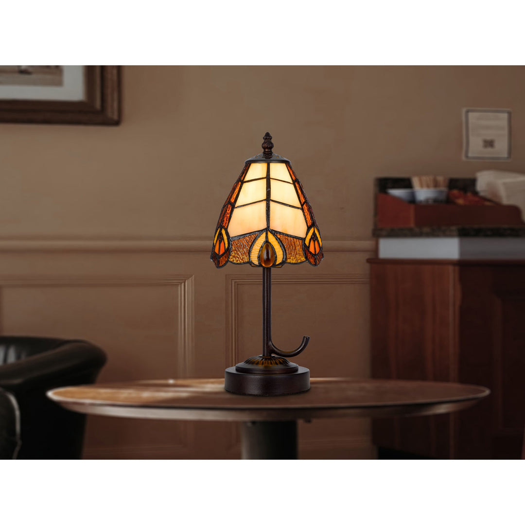 40W METAL/RESIN TIFFANY ACCENT LAMP WITH INLINE SWITCH Cal Lighting