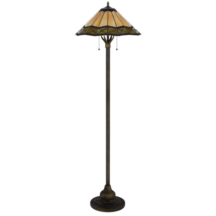 60W X 2 ARMSCROFT TIFFANY FLOOR LAMP Cal Lighting