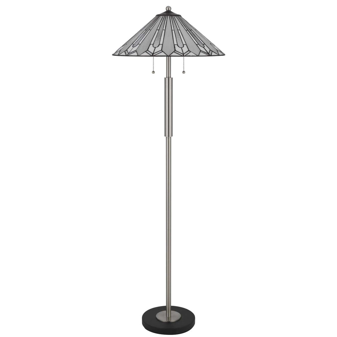 60W X 2 MUIRFIELD TIFFANY FLOOR LAMP Cal Lighting