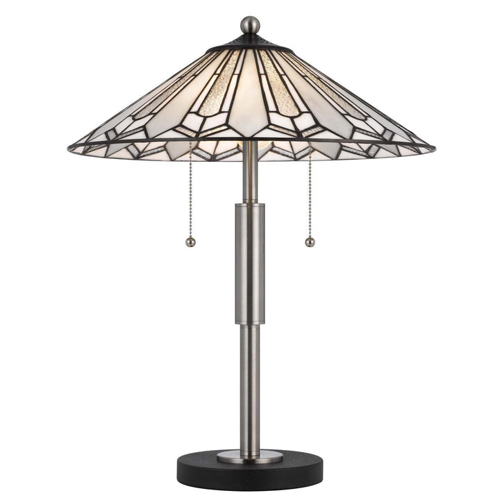 60W X 2 MUIRFIELD TIFFANY TABLE LAMP Cal Lighting