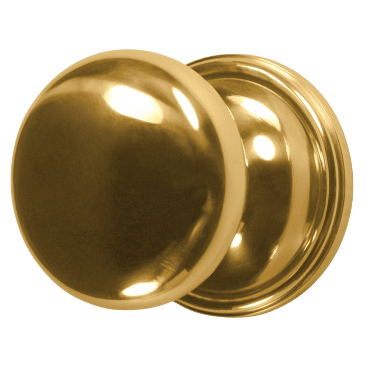 Traditional Rosette Door Set with Round Brass Door Knobs (Several Finishes Available)
