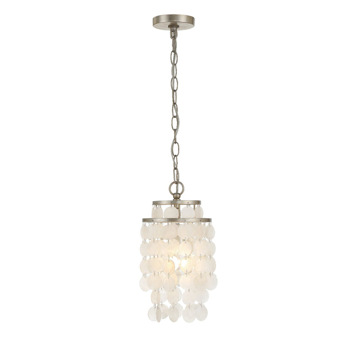 Brielle 1 Light Antique Silver Mini Pendant Crystorama