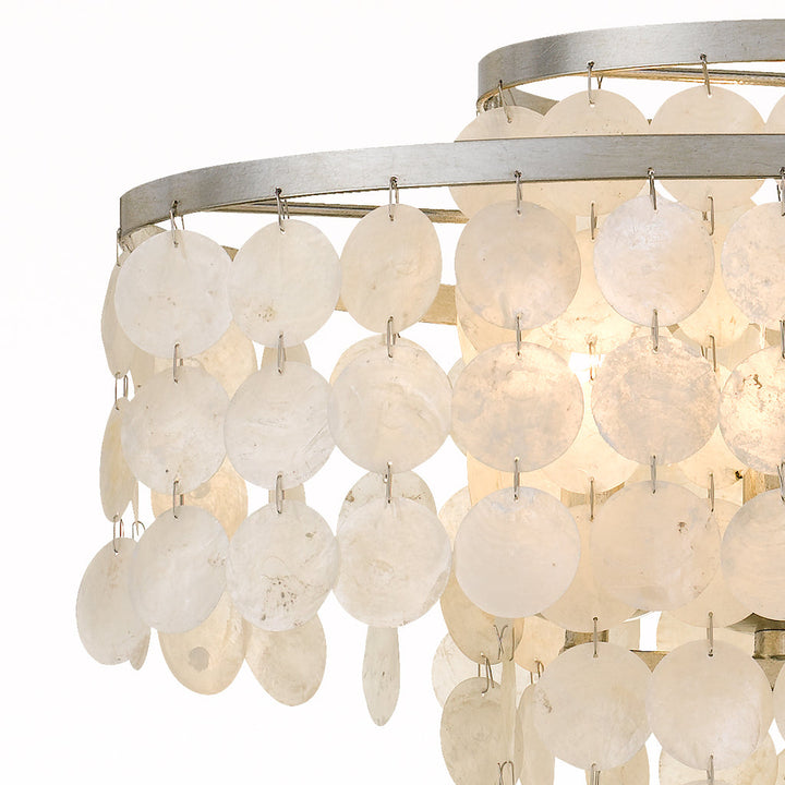 Crystorama Crystorama Brielle 6 Light Antique Silver Linear Chandelier