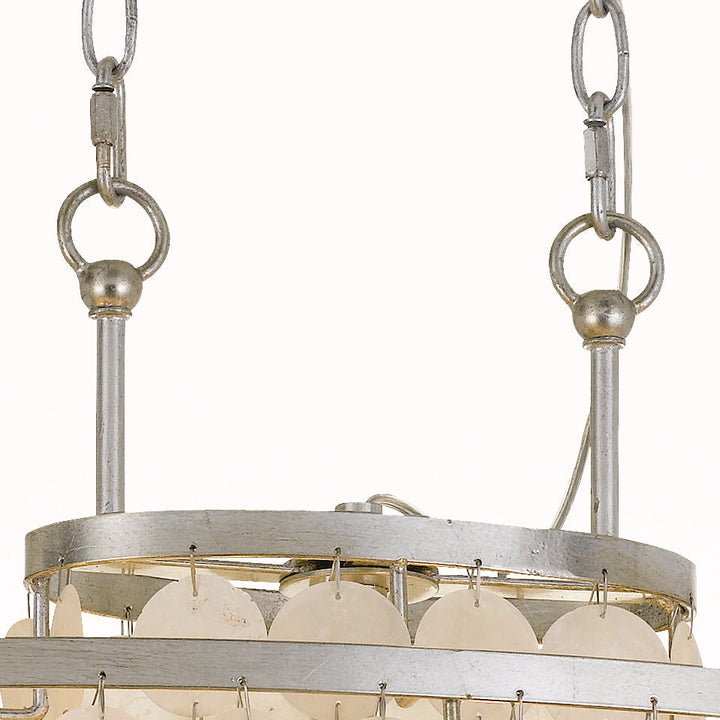 Crystorama Crystorama Brielle 6 Light Antique Silver Linear Chandelier