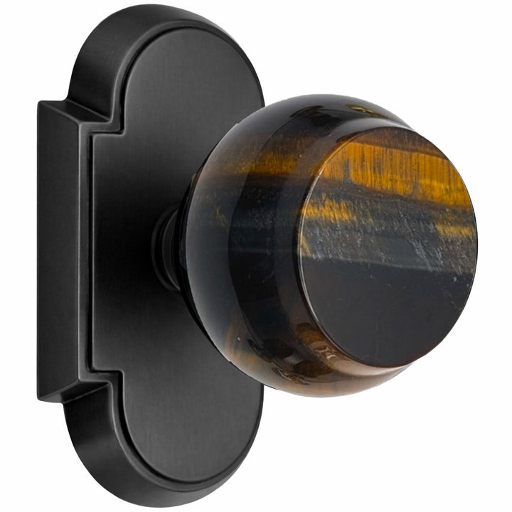 Magnifique® Arched Door Set with Blue Tiger Eye Knobs (Several Finishes Available)