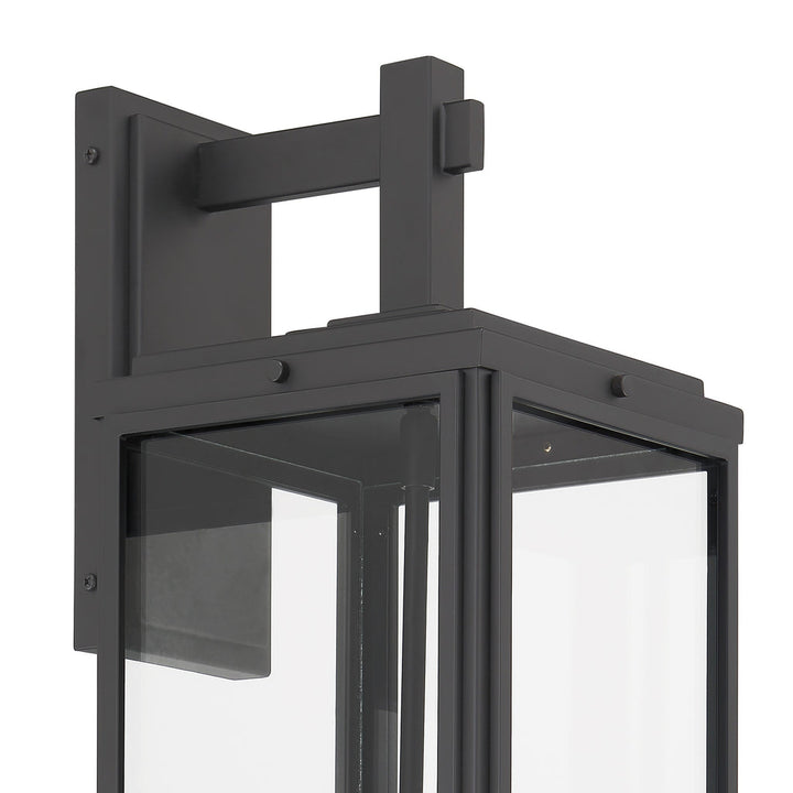 Byron 3 Light Matte Black Outdoor Sconce Crystorama